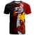 Papua New Guinea Polynesian T Shirt Bird of Paradise With Hibiscus Unisex Red - Polynesian Pride