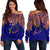 (Custom Personalised) Papua New Guinea New Ireland Pride Women Off Shoulder Sweater - LT12 Blue - Polynesian Pride