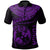 Tonga Polynesian Polo Shirt Tonga Waves (Purple) Unisex Black - Polynesian Pride