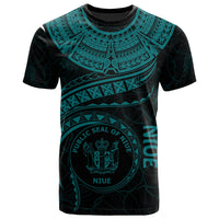 Niue Polynesian T Shirt Niue Waves (Turquoise) Unisex Art - Polynesian Pride