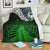 New Zealand Maori Premium Blanket - Manaia Paua Shell Glitter Green LT4 Green - Polynesian Pride