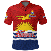 Custom Kiribati 43rd Independence Celebrations Polo Shirt LT12 Unisex Blue - Polynesian Pride