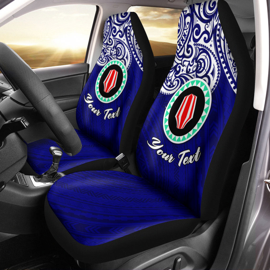 (Custom Personalised) Papua New Guinea Bougainville Pride Car Seat Covers - LT12 Universal Fit Blue - Polynesian Pride