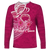 (Custom Personalised) Breast Cancer Pink Ribbon Butterfly Polynesian Pink Version Long Sleeve Shirt - LT12 Unisex Pink - Polynesian Pride