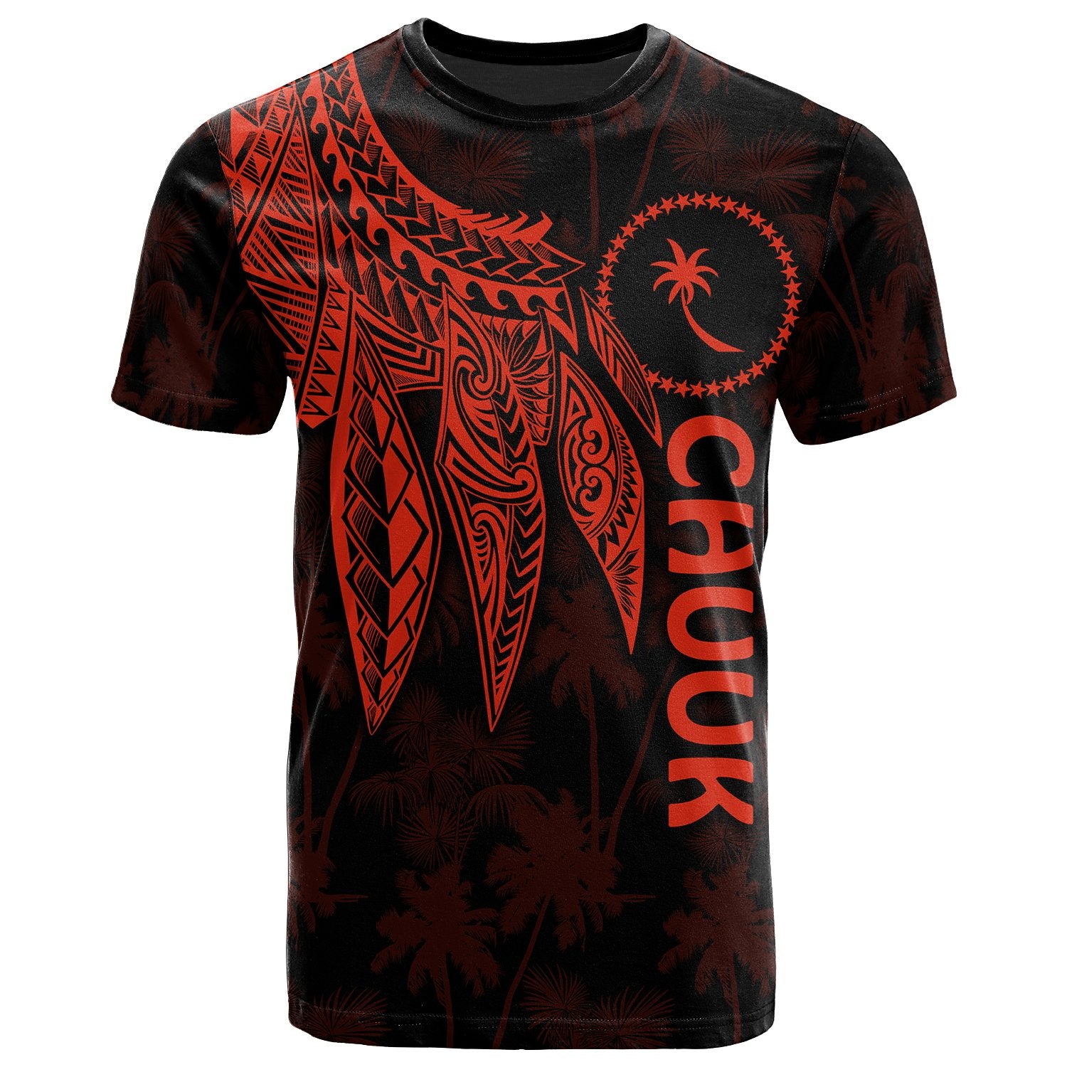 Chuuk T Shirt Polynesian Wings (Red) Unisex Red - Polynesian Pride