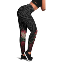 Tokelau Polynesian Women's Legging - Tropical Vintage Hibiscus - Polynesian Pride