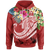 Guam Polynesian Hoodie Summer Plumeria (Black) Unisex Red - Polynesian Pride