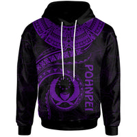 Pohnpei Polynesian Hoodie Pohnpei Waves (Purple) Unisex Purple - Polynesian Pride