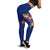 Tonga Polynesian Women's Legging - Floral With Seal Blue - Polynesian Pride