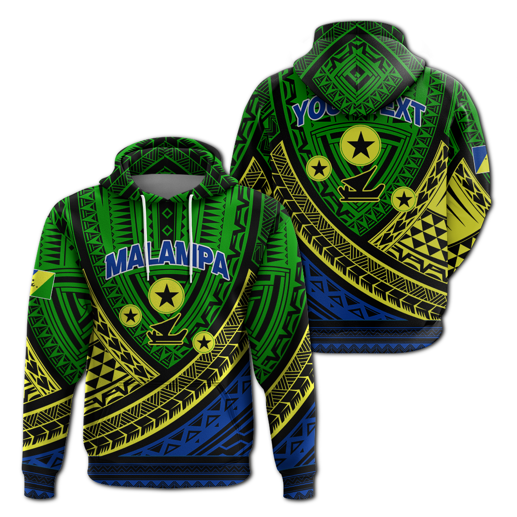 Custom Vanuatu Malampa Province Tribal Pattern Hoodie LT12 Hoodie Green - Polynesian Pride