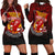 American Samoa Custom Personalised Women's Hoodie Dress - Manulele Tausala Nuuuli (Ver 2) Red - Polynesian Pride