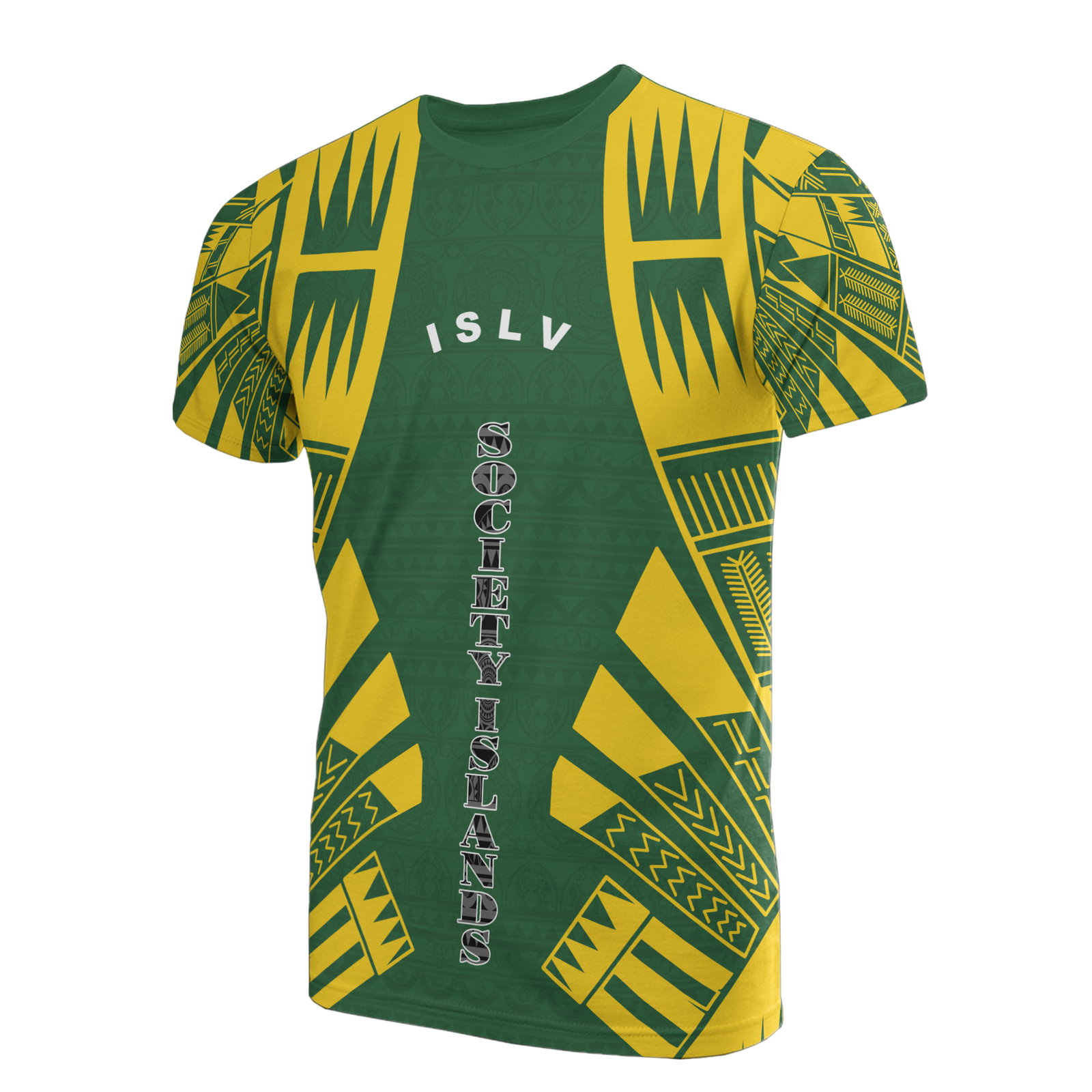 Society Islands T Shirt Society Islands Flag Polynesian Tattoo Green Style Unisex Art - Polynesian Pride