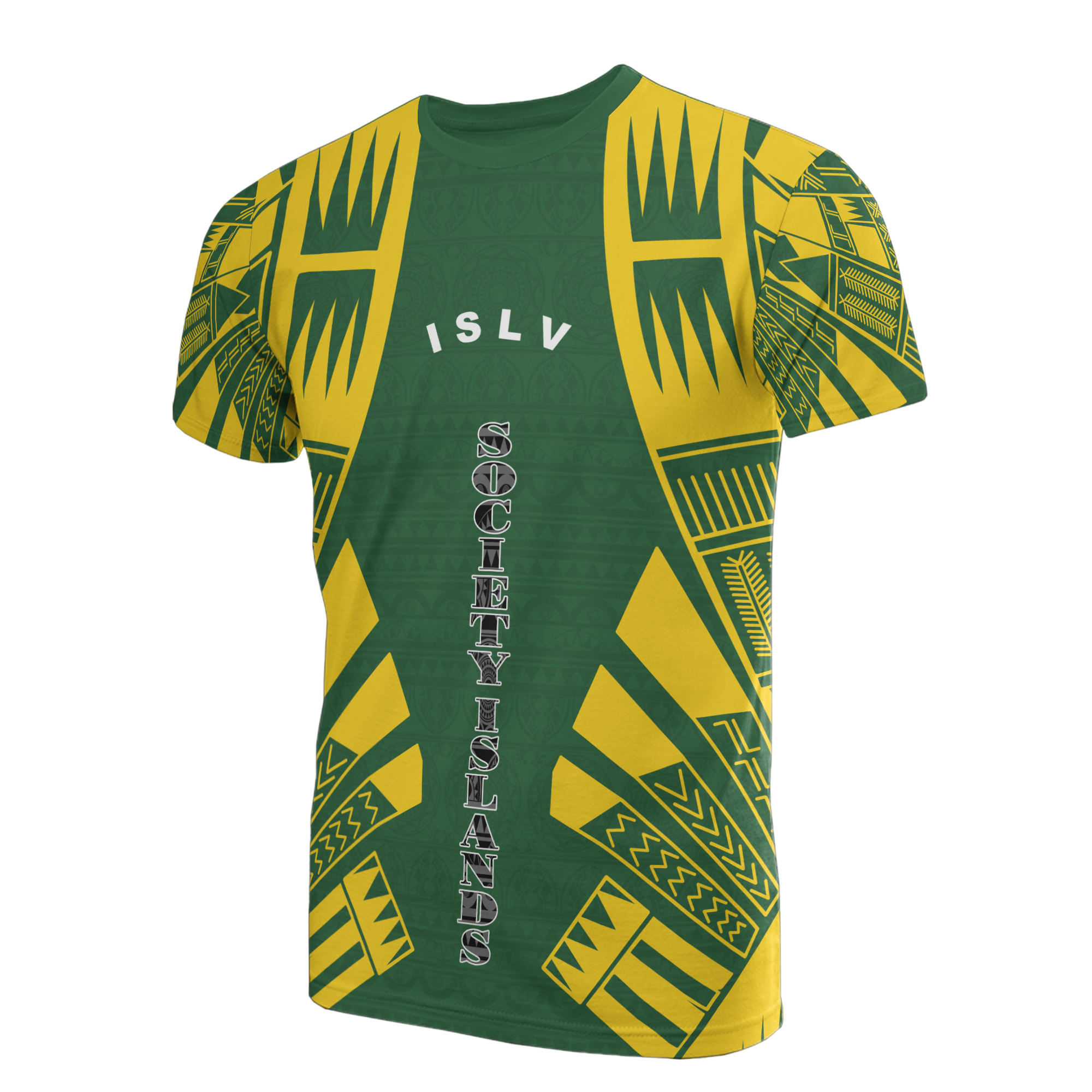 Society Islands T Shirt Society Islands Flag Polynesian Tattoo Green Style Unisex Art - Polynesian Pride