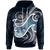 Polynesian Hawaii Hoodie Ocean Style (Coat of Arms) Unisex Black - Polynesian Pride