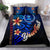 Chuuk Custom Personalised Bedding Set - Vintage Tribal Mountain Blue - Polynesian Pride