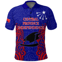 Papua New Guinea Central Province Independence Pride Polo Shirt LT12 Unisex Blue - Polynesian Pride