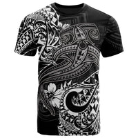 Polynesian T Shirt White Shark Polynesian Tattoo Unisex White - Polynesian Pride