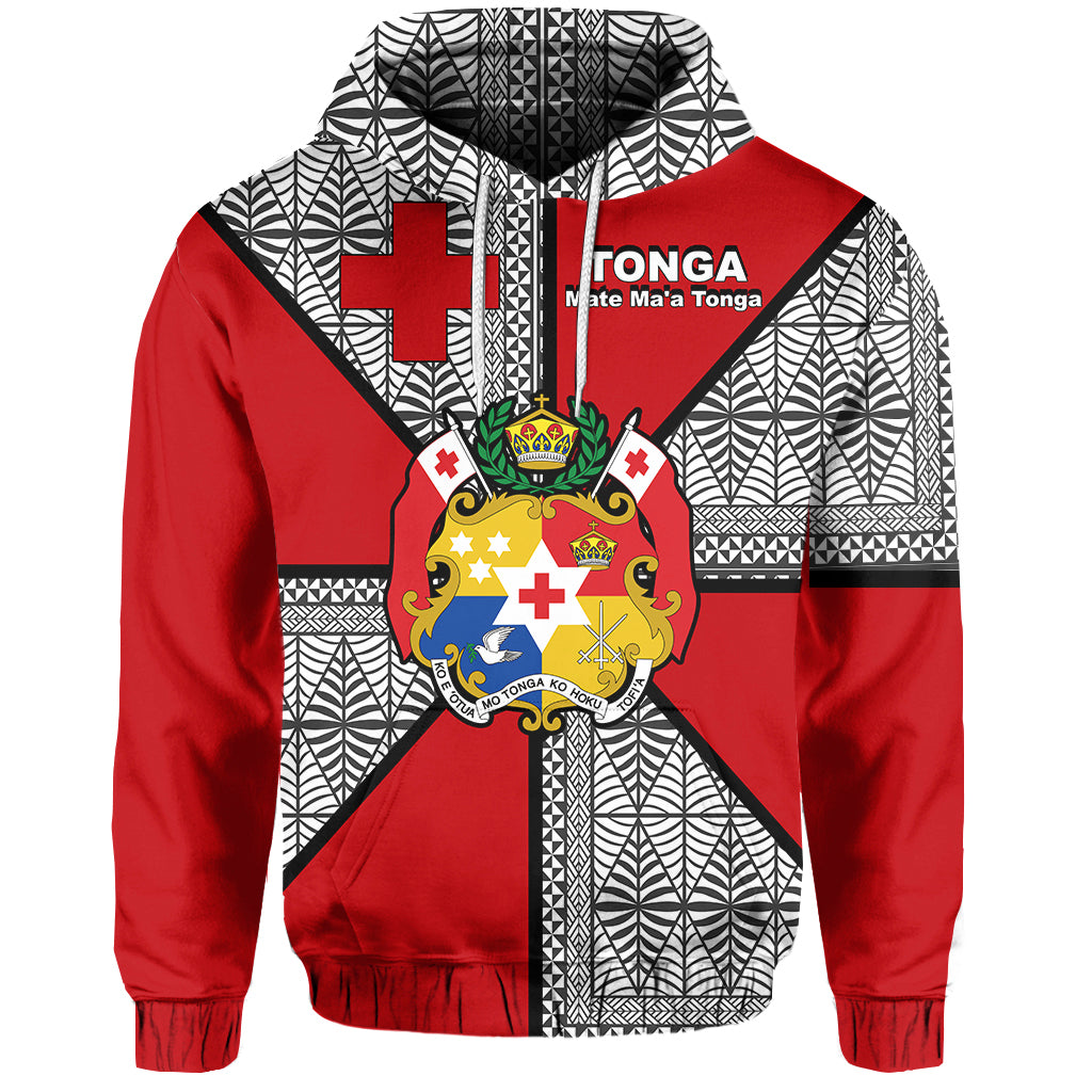 Mate Maa Tonga Hoodie Tongan Patterns LT20 Unisex Green - Polynesian Pride