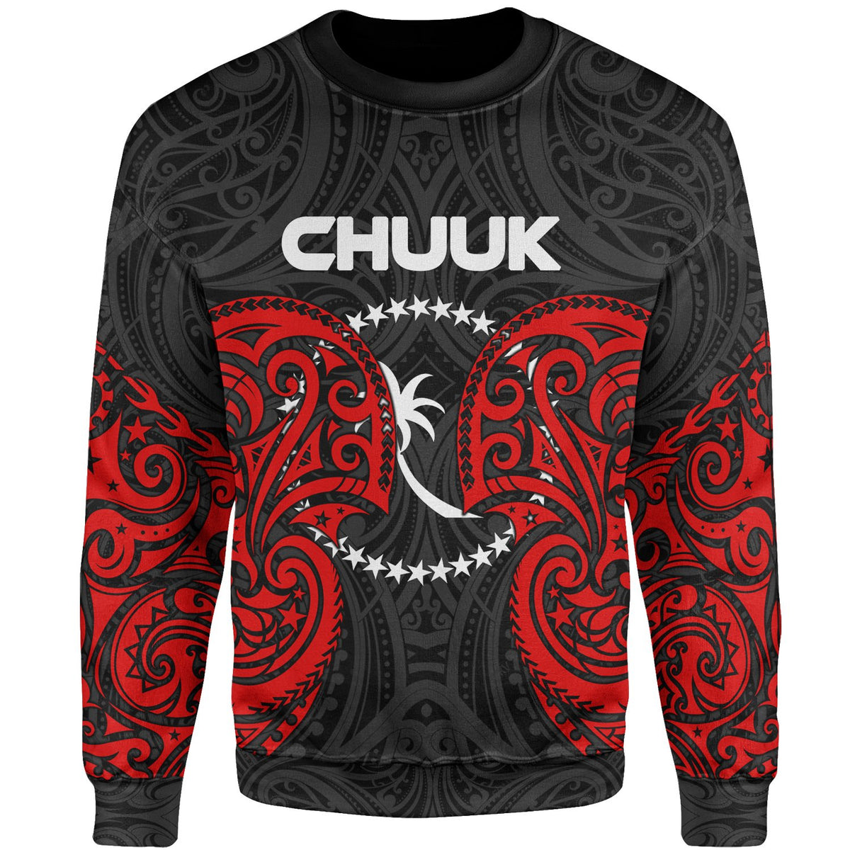 Chuuk Polynesian Sweater - Spirit Style Unisex Black - Polynesian Pride