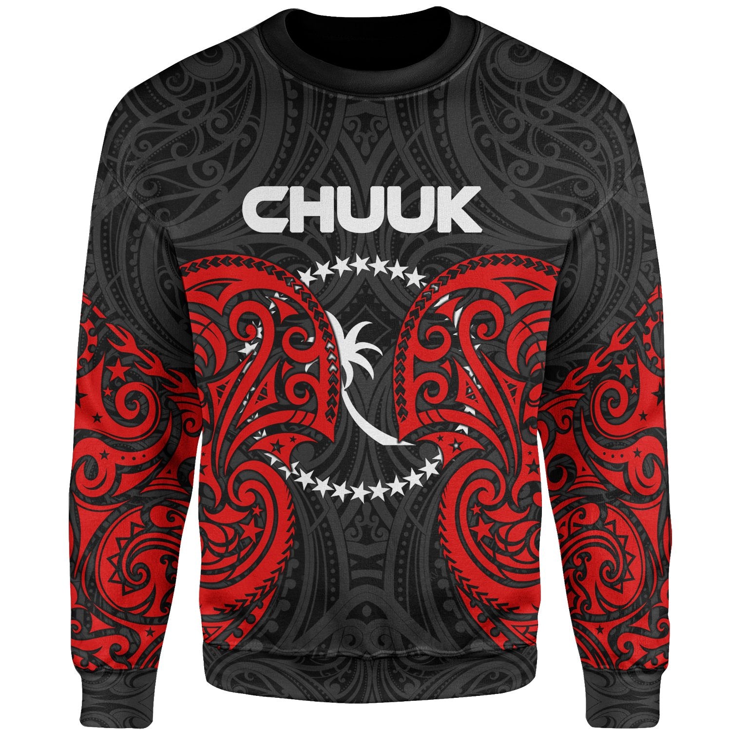 Chuuk Polynesian Sweater - Spirit Style Unisex Black - Polynesian Pride