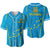 Tuvalu Baseball Jersey - Tribal Pattern - LT12 Blue - Polynesian Pride