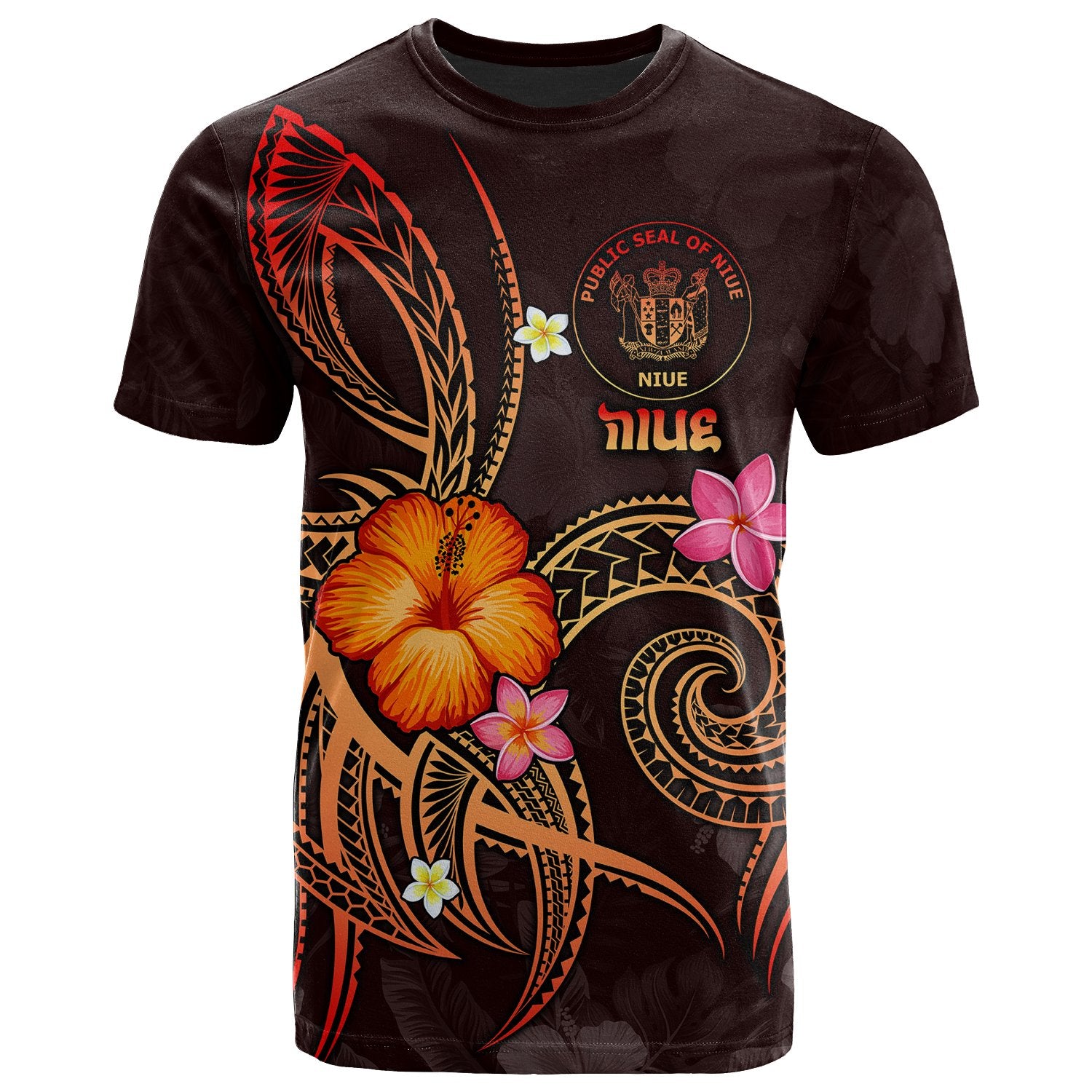 Niue Polynesian T Shirt Legend of Niue (Red) Unisex Red - Polynesian Pride