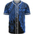 Niue Polynesian Baseball Shirt - Tribal Wave Tattoo Blue Unisex Blue - Polynesian Pride