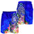 Tonga Men's Shorts - Turtle Plumeria (BLUE) - Polynesian Pride