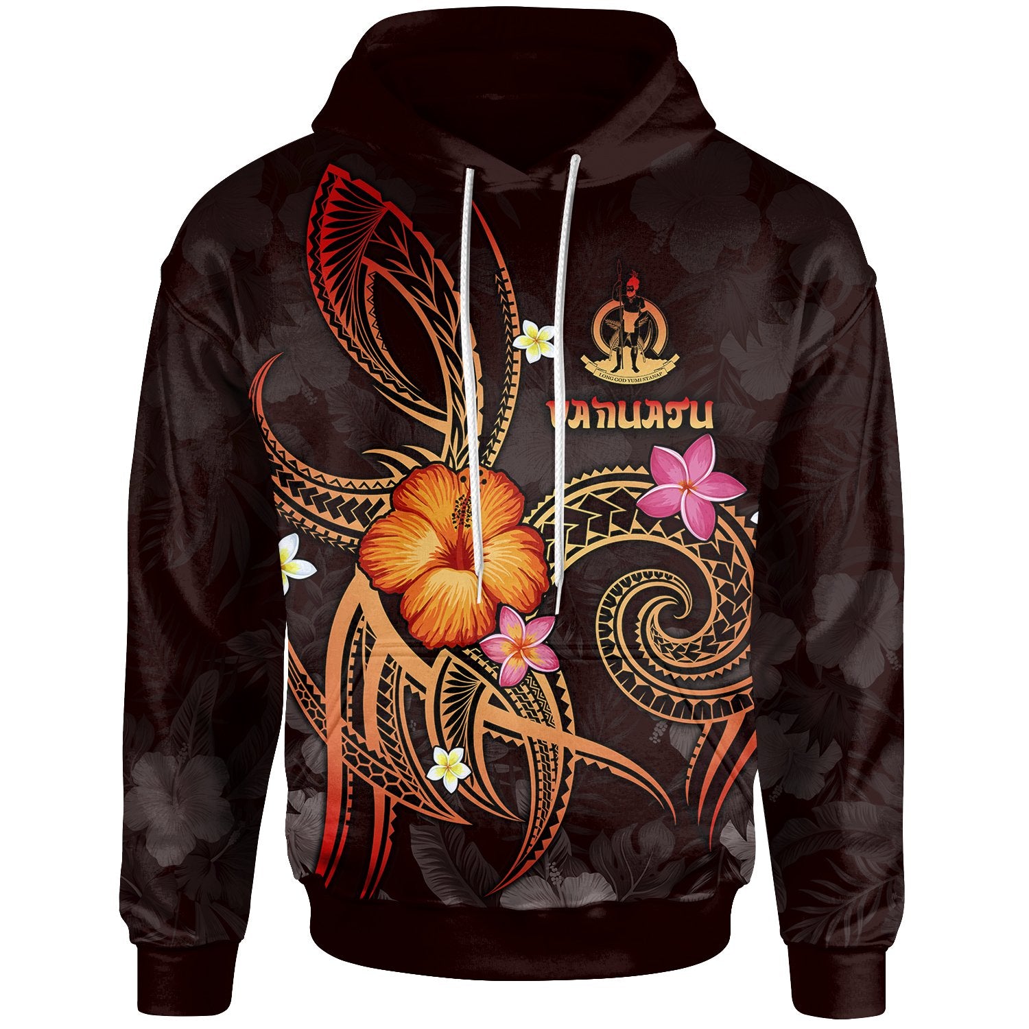 Vanuatu Polynesian Hoodie Legend of Vanuatu (Red) Unisex Red - Polynesian Pride