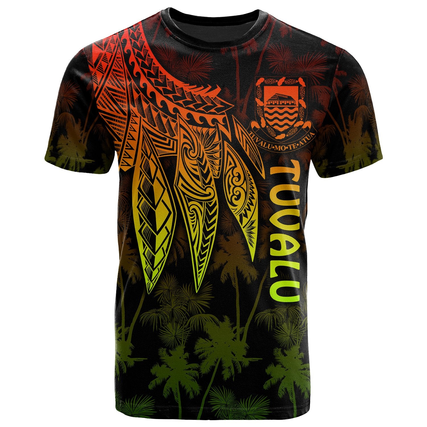 Tuvalu T Shirt Polynesian Wings (Reggae) Unisex Reggae - Polynesian Pride