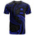 Papua New Guinea Polynesian All Over T Shirt Blue Tribal Wave Unisex Blue - Polynesian Pride