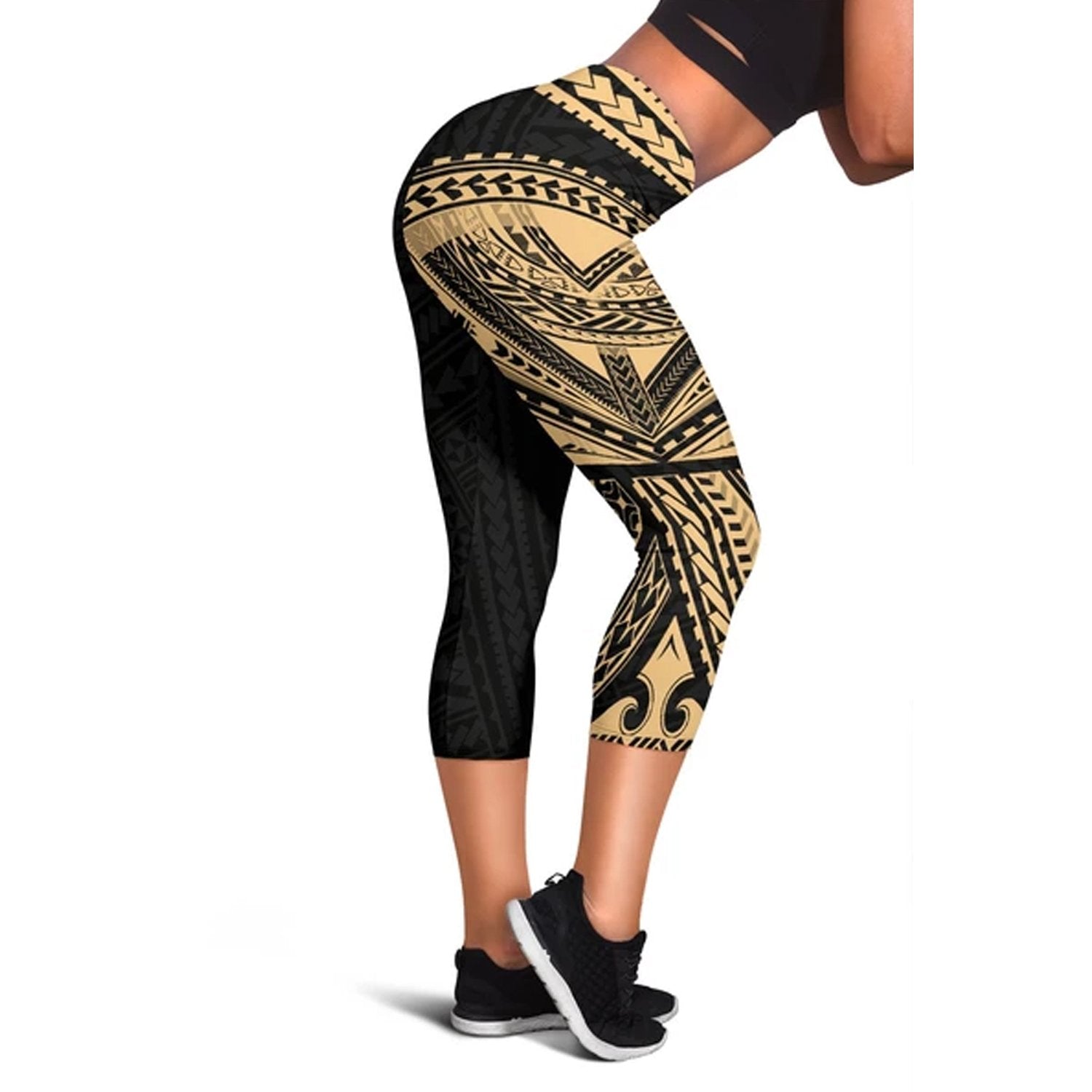 Polynesian Rising 5th Capris A6 Women Black - Polynesian Pride