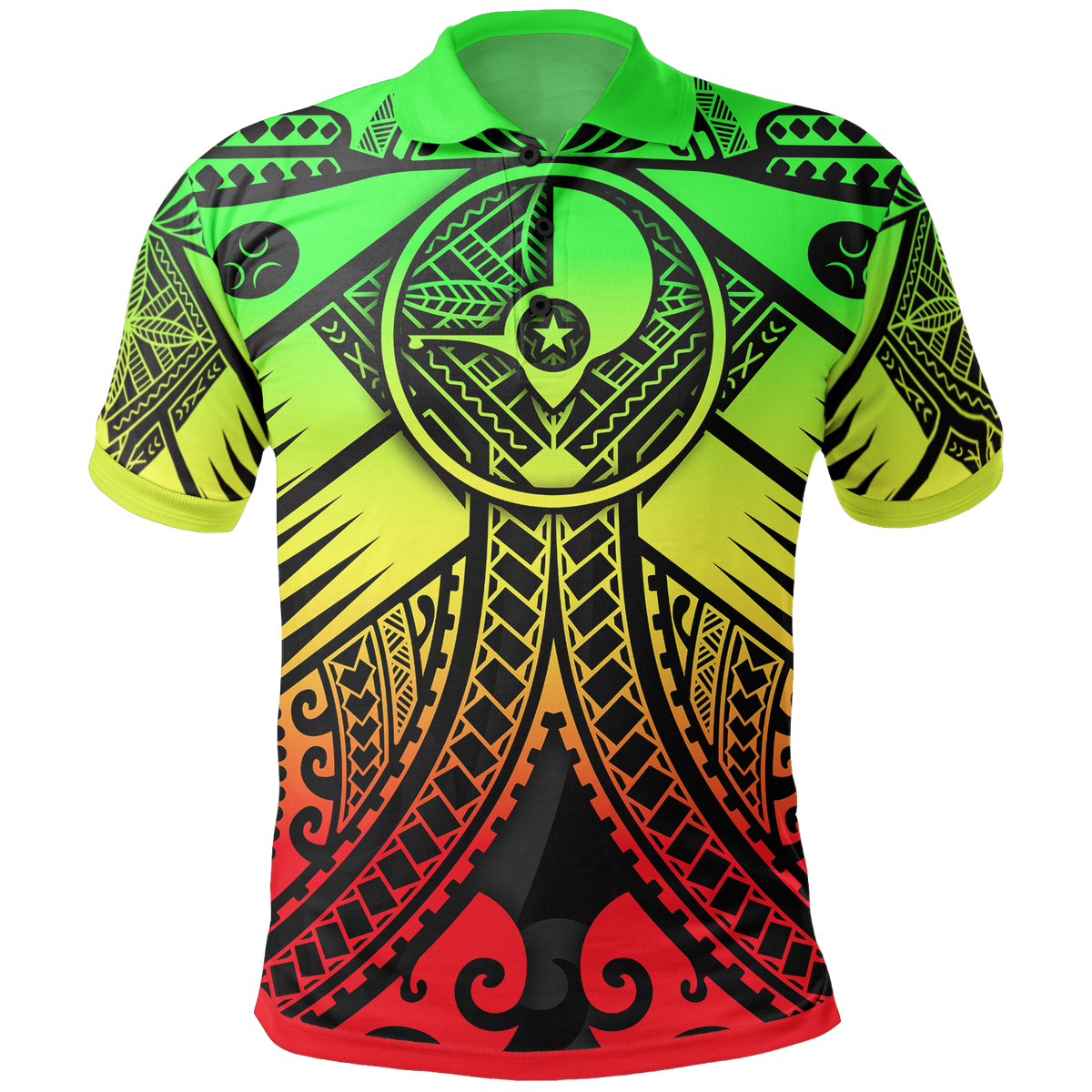 YAP Polo Shirt Reggage Seal with Polynesian Tattoo Unisex Blue - Polynesian Pride