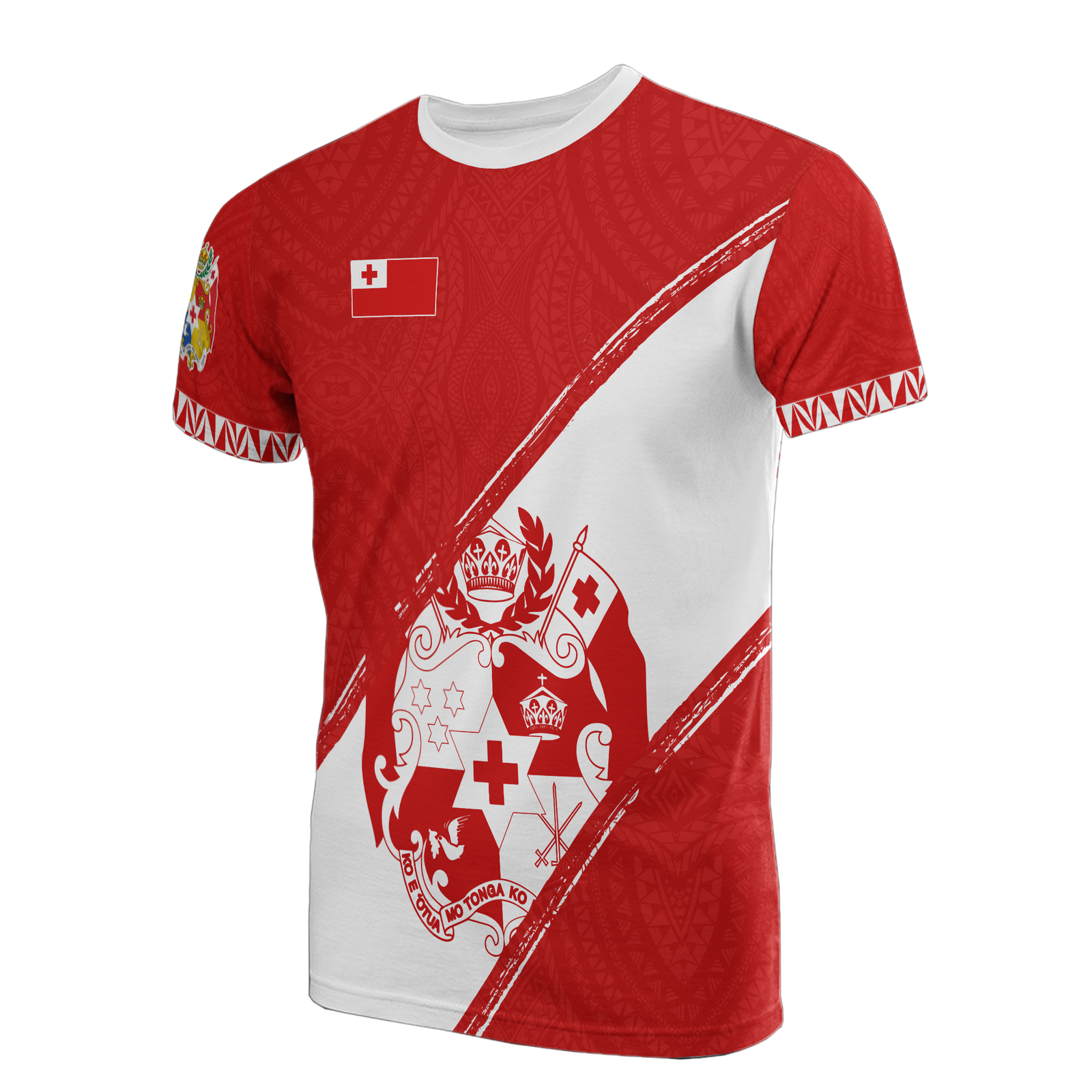Tonga T Shirt Tonga Flag Coat of Arms Unisex Red - Polynesian Pride