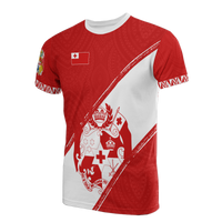Tonga T Shirt Tonga Flag Coat of Arms Unisex Red - Polynesian Pride