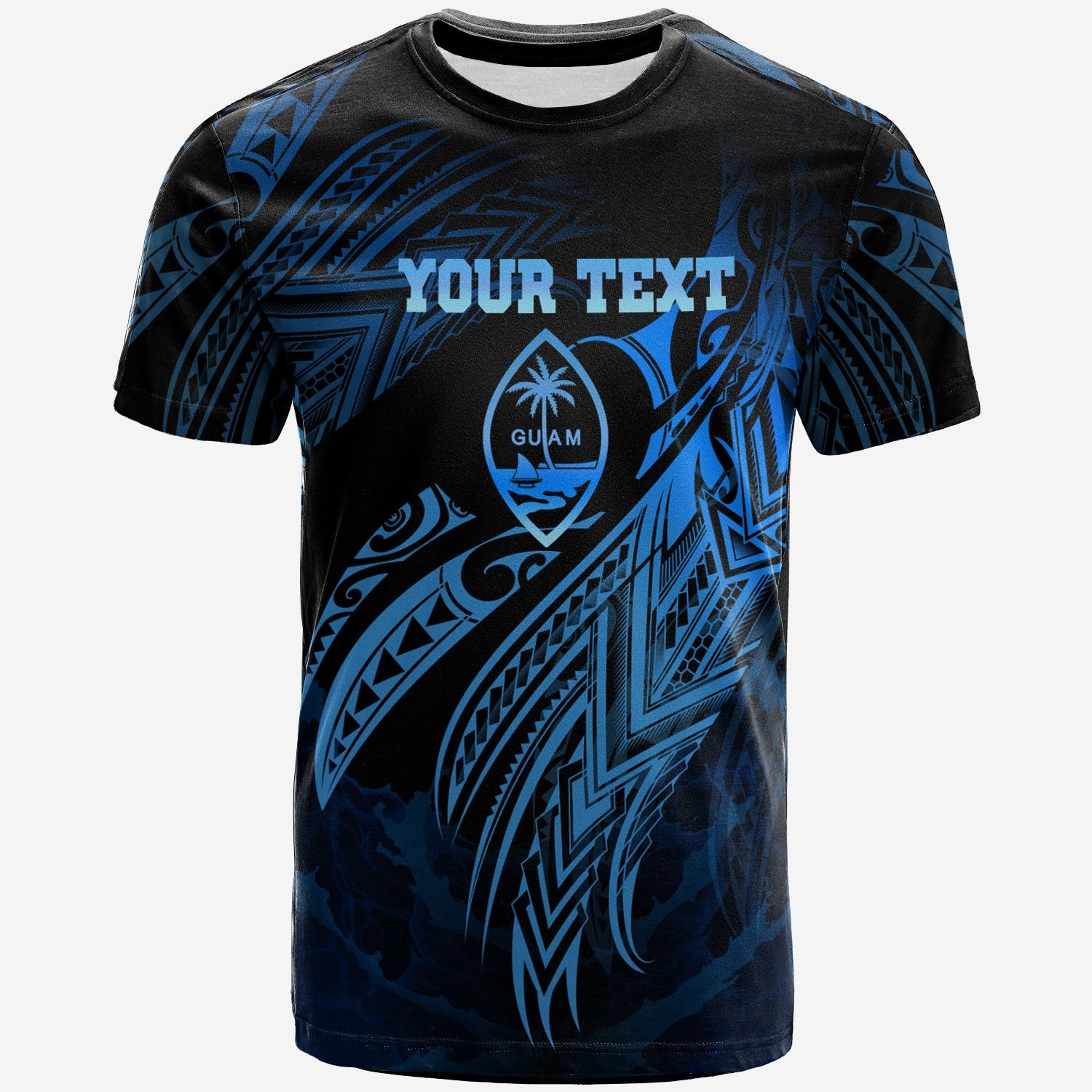 Guam Polynesian Custom T Shirt Legend Blue Version Unisex Blue - Polynesian Pride