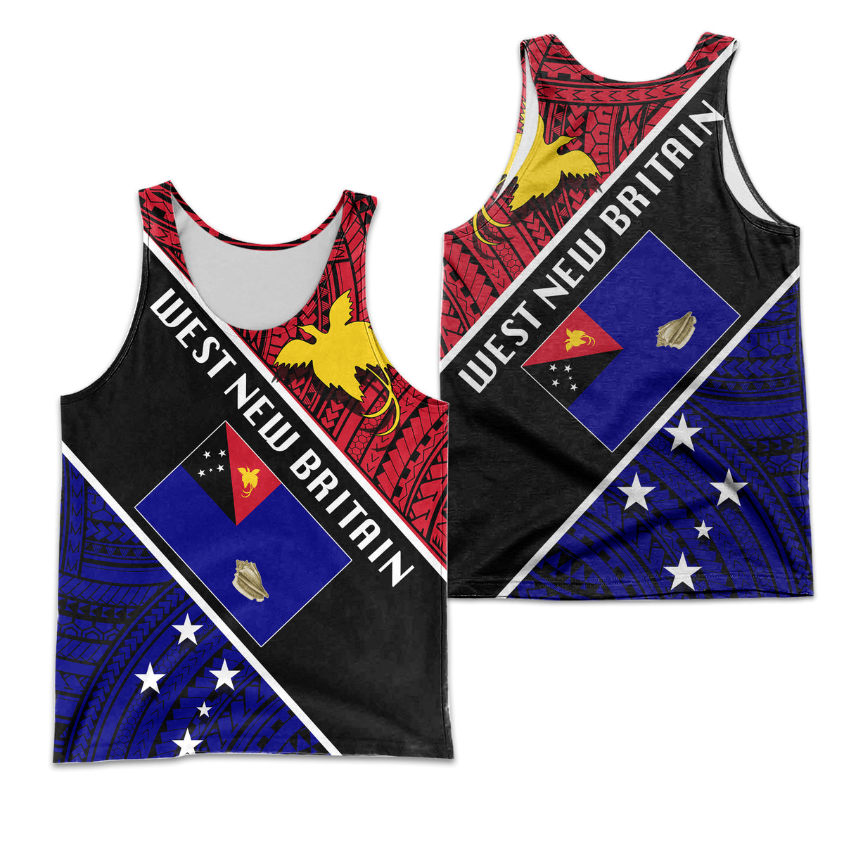 West New Britain 2021 Men's Tank - LT20 Green - Polynesian Pride