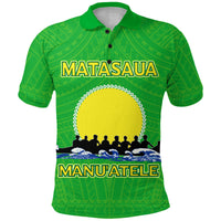 American Samoa Polo Shirt Matasaua Manua Pride LT12 Unisex Green - Polynesian Pride