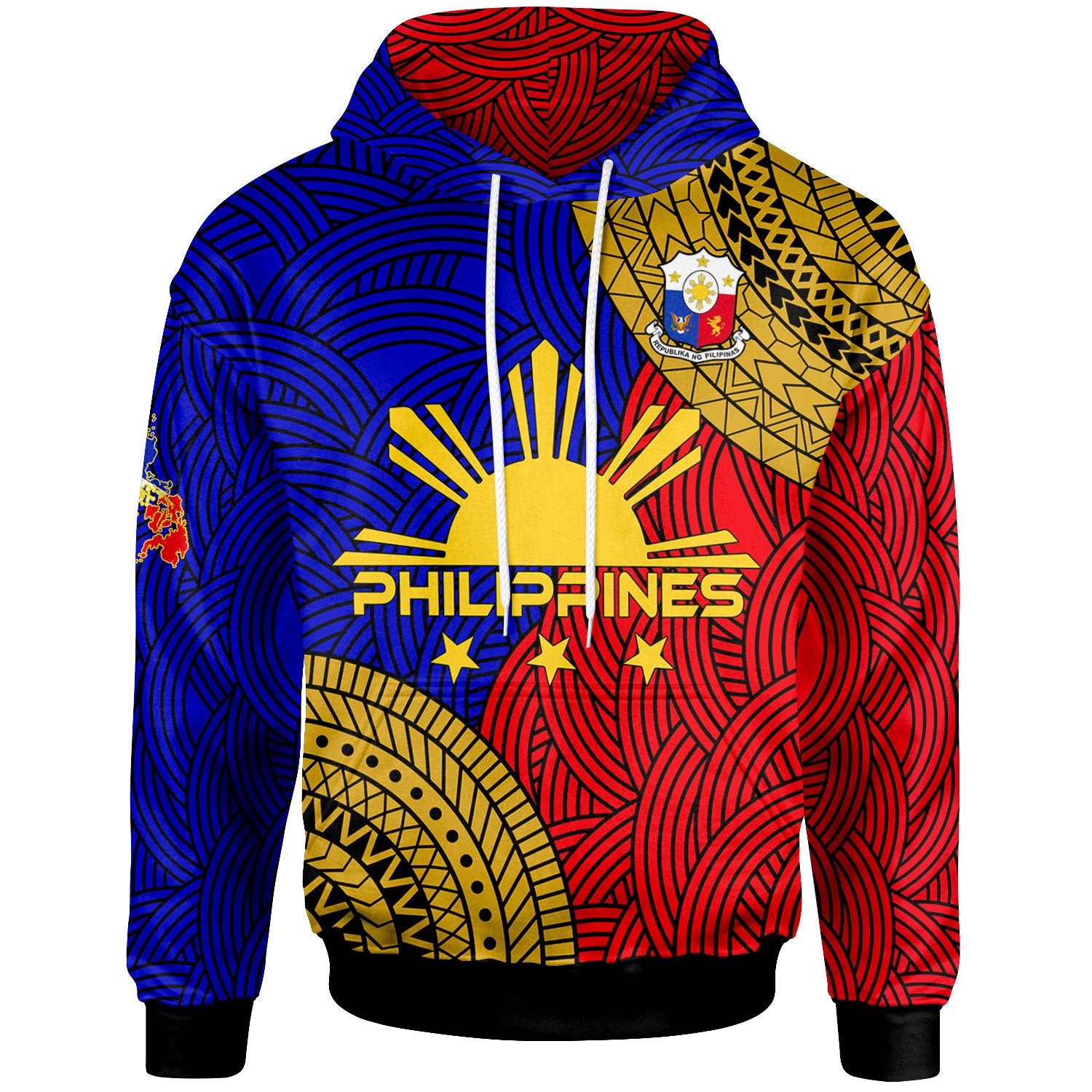 Philippines Hoodie Philippines Pride Unisex Red - Polynesian Pride