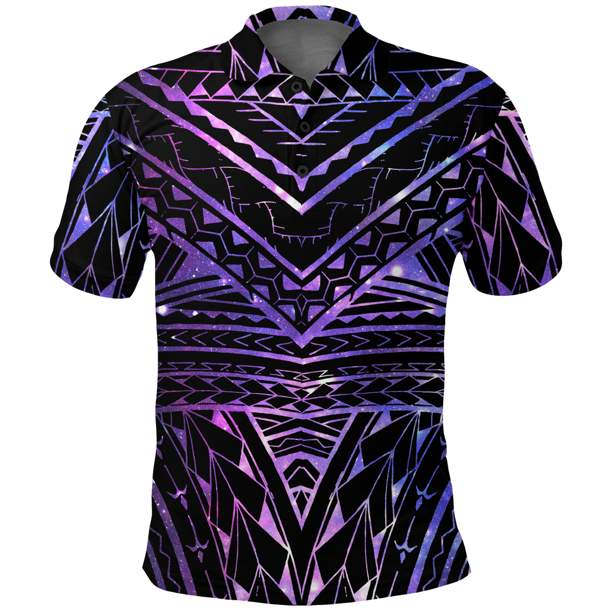 Polynesian Spearhead Purple Galaxy Polo Shirt LT12 Unisex Blue - Polynesian Pride