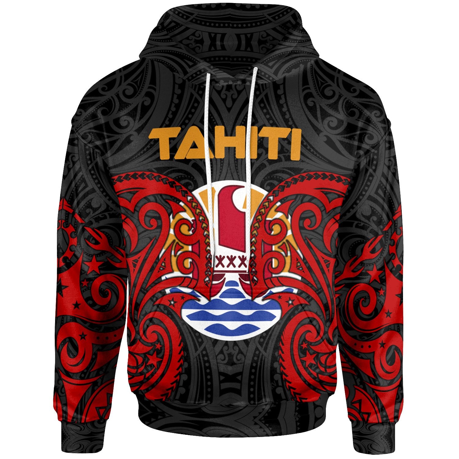 Tahiti Polynesian Hoodie Tahitians Spirit Unisex Red - Polynesian Pride