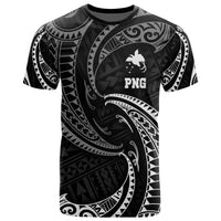 Papua New Guinea Polynesian All Over T Shirt White Tribal Wave Unisex White - Polynesian Pride