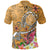 Hawaii Polo Shirt Turtle Plumeria Polynesian Tattoo Gold Color Unisex Gold - Polynesian Pride