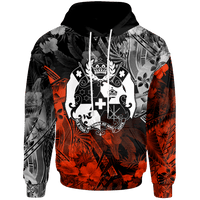 Tonga Polynesian Hoodie Vintage Polynesian Style Unisex Black - Polynesian Pride