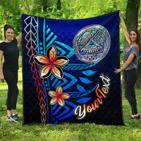 American Samoa Custom Personalised Premium Quilt - Vintage Tribal Mountain - Polynesian Pride