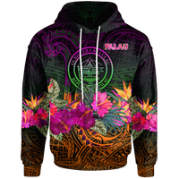 Palau Hoodie Summer Hibiscus Unisex Reggae - Polynesian Pride