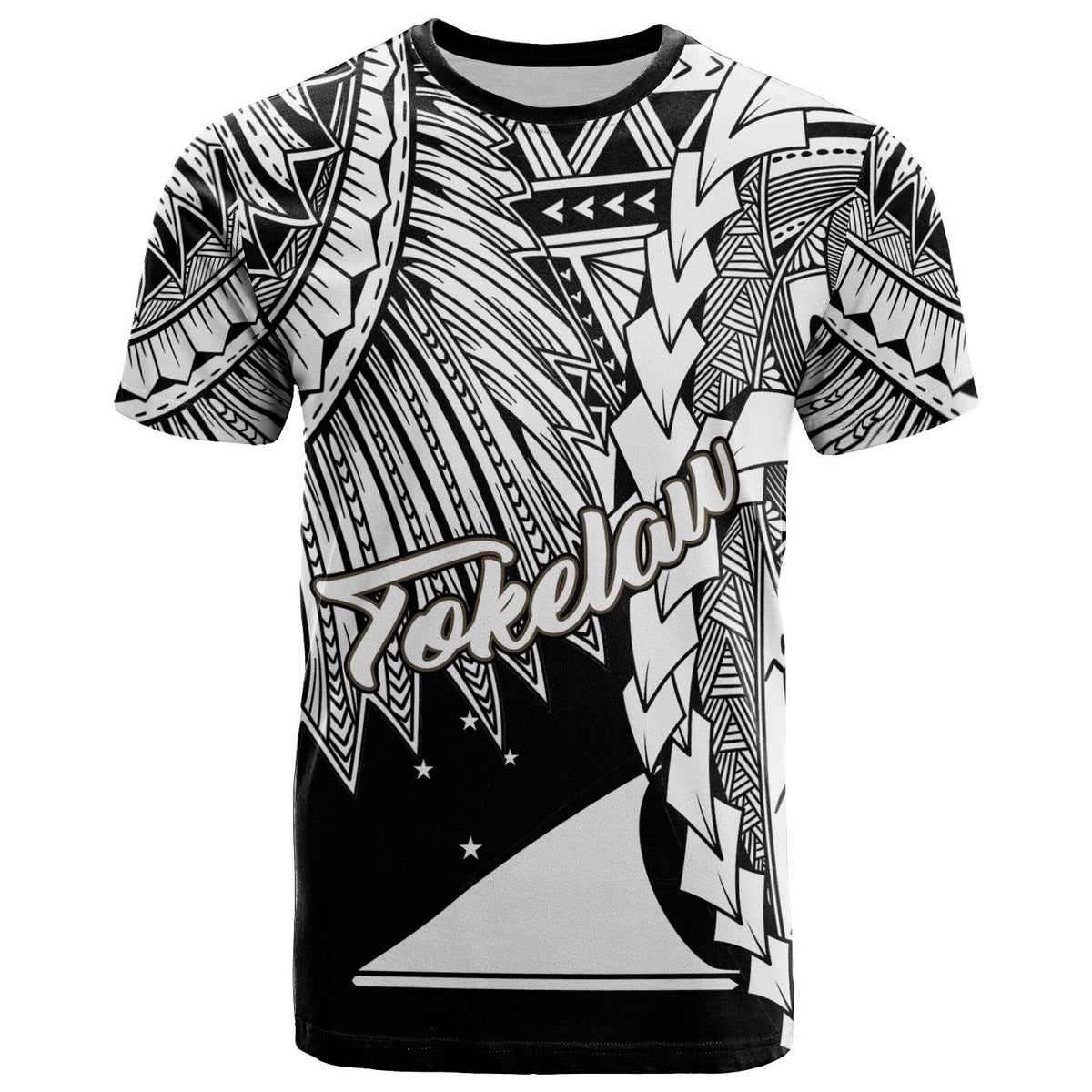 Tokelau Polynesian T Shirt Tribal Wave Tattoo White Unisex White - Polynesian Pride