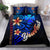 Wallis and Futuna Custom Personalised Bedding Set - Vintage Tribal Mountain Blue - Polynesian Pride