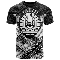 Tahiti Polynesian T Shirt Tahiti White Seal Camisole Hibiscus Style Unisex Art - Polynesian Pride