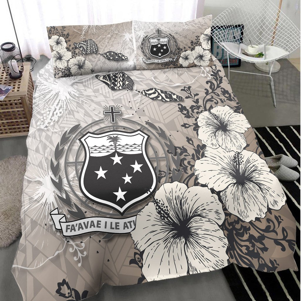 Samoa Bedding Set - Vintage Luxury Floral Style - Polynesian Pride